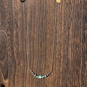 Aqua bar Navajo pearl necklace